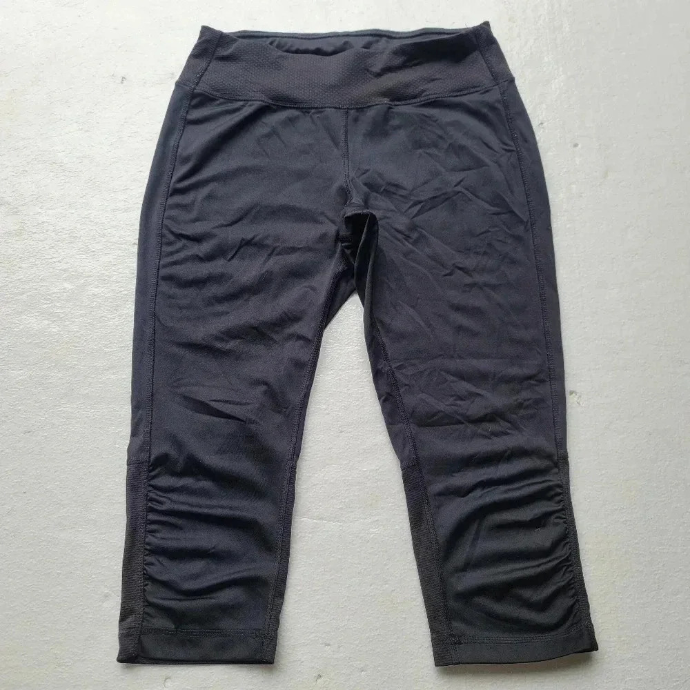 Tek Gear Women Yoga Gym Active Capri Fitted Crop Pants Size M